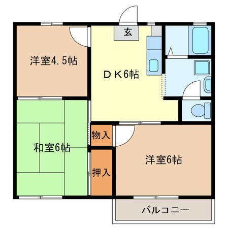 クレッセントヴィラC棟の物件間取画像